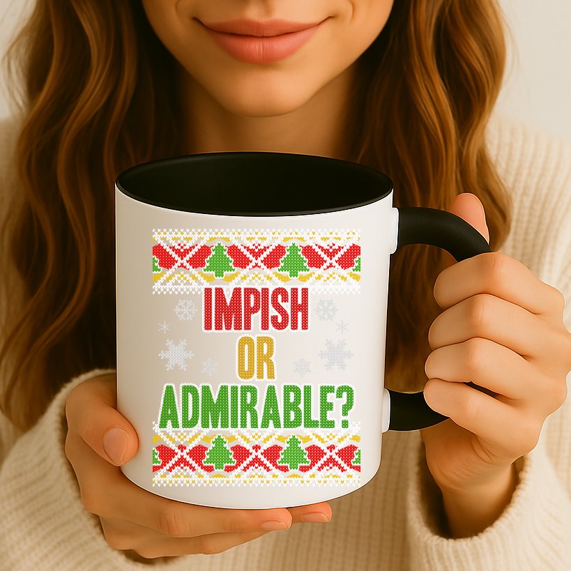Impish or Admirable Ugly Christmas Mug