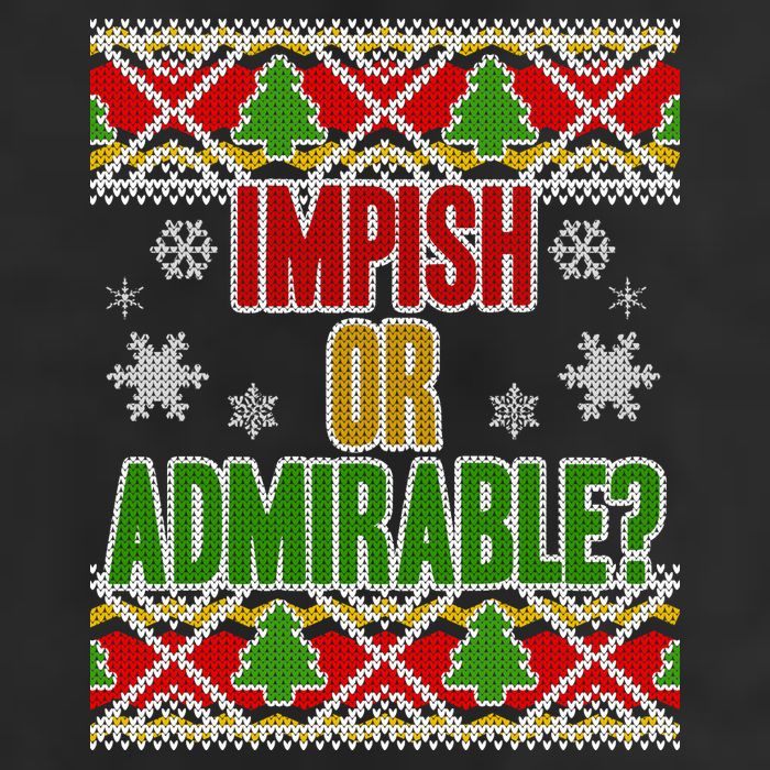 Impish or Admirable Ugly Christmas 11oz C Handle Ceramic Mug