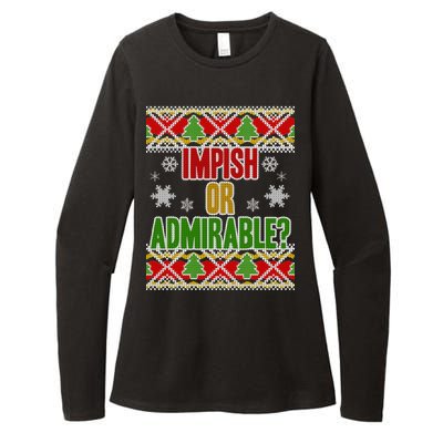 Impish or Admirable Ugly Christmas Womens CVC Long Sleeve Shirt