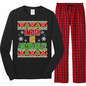 Impish or Admirable Ugly Christmas Long Sleeve Pajama Set