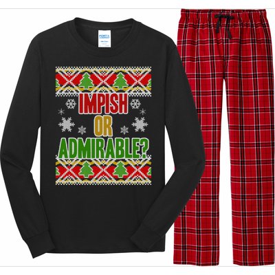 Impish or Admirable Ugly Christmas Long Sleeve Pajama Set