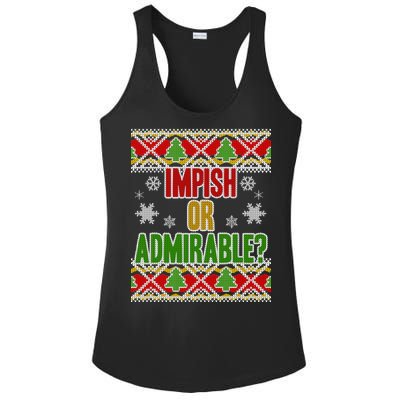 Impish or Admirable Ugly Christmas Ladies PosiCharge Competitor Racerback Tank