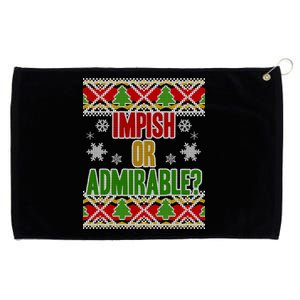 Impish or Admirable Ugly Christmas Grommeted Golf Towel