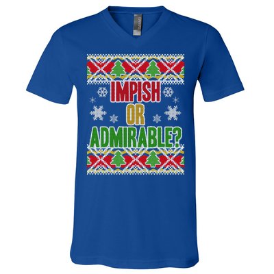 Impish or Admirable Ugly Christmas V-Neck T-Shirt