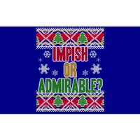 Impish or Admirable Ugly Christmas Bumper Sticker