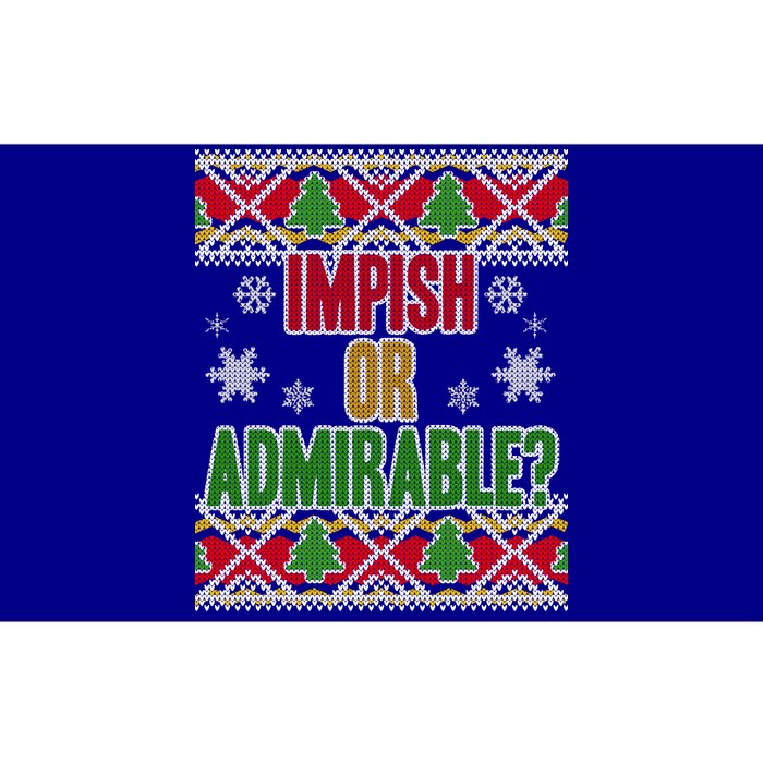 Impish or Admirable Ugly Christmas Bumper Sticker