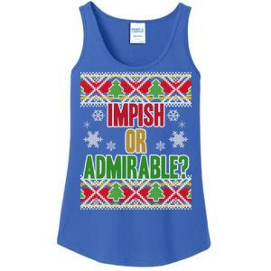 Impish or Admirable Ugly Christmas Ladies Essential Tank