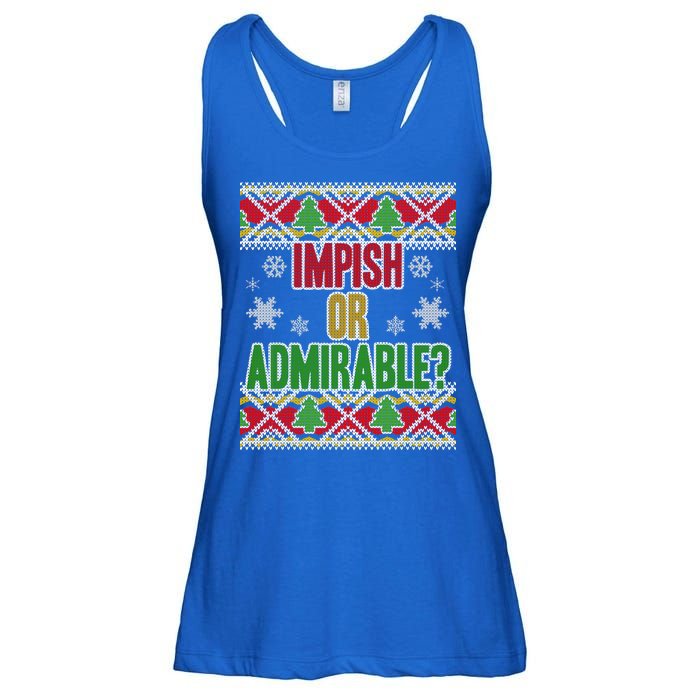 Impish or Admirable Ugly Christmas Ladies Essential Flowy Tank