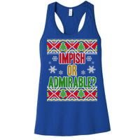 Impish or Admirable Ugly Christmas Women's Racerback Tank