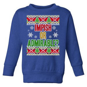 Impish or Admirable Ugly Christmas Toddler Sweatshirt