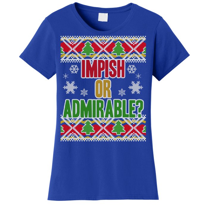 Impish or Admirable Ugly Christmas Women's T-Shirt