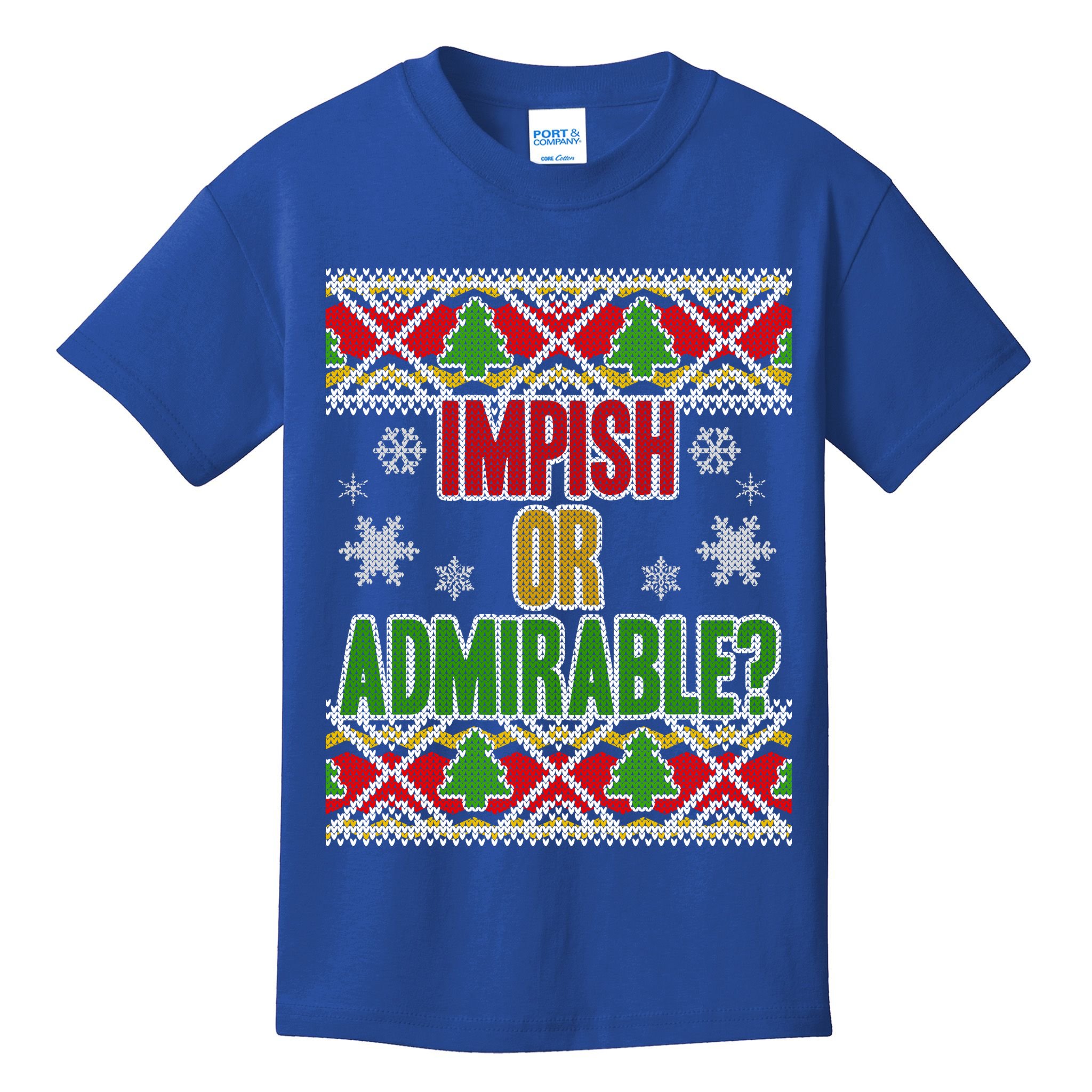 Impish or Admirable Ugly Christmas Kids T-Shirt