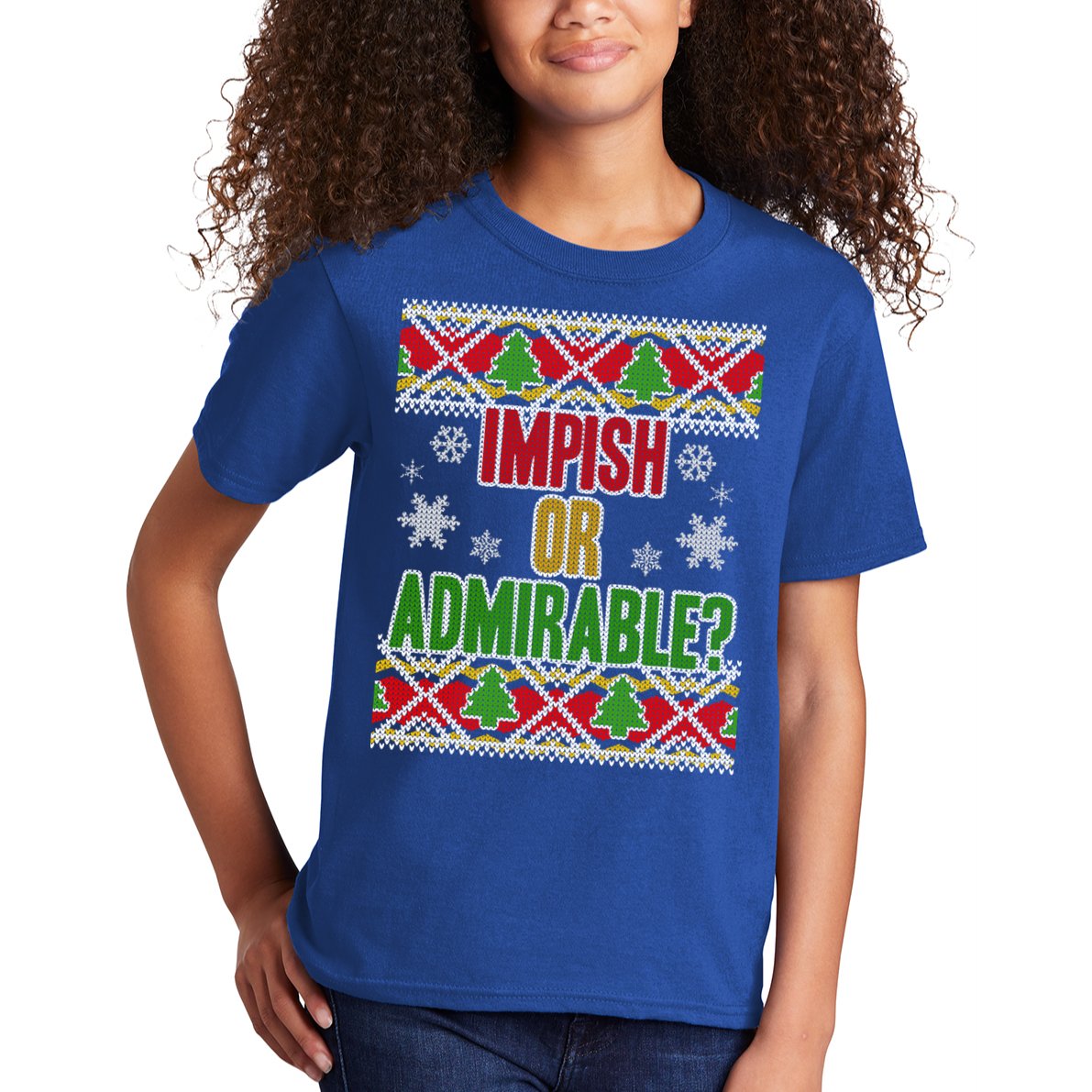 Impish or Admirable Ugly Christmas Kids T-Shirt
