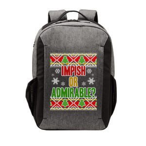 Impish or Admirable Ugly Christmas Vector Backpack