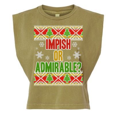 Impish or Admirable Ugly Christmas Garment-Dyed Women's Muscle Tee