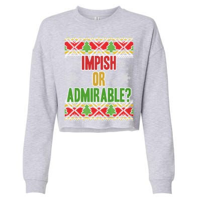 Impish or Admirable Ugly Christmas Cropped Pullover Crew