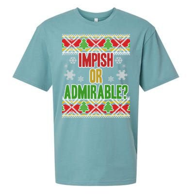 Impish or Admirable Ugly Christmas Sueded Cloud Jersey T-Shirt