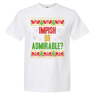 Impish or Admirable Ugly Christmas Garment-Dyed Heavyweight T-Shirt