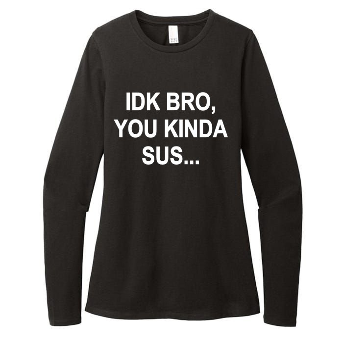 Imposter IDK Bro You Kinda Sus Among Us Game Womens CVC Long Sleeve Shirt