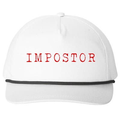 Impostor Game Meme Snapback Five-Panel Rope Hat