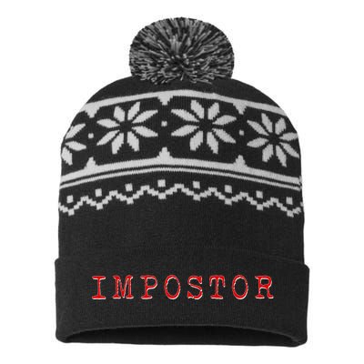 Impostor Game Meme USA-Made Snowflake Beanie