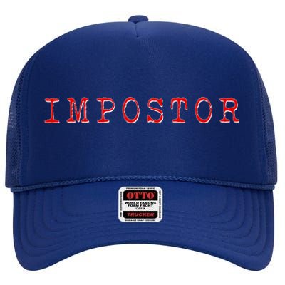 Impostor Game Meme High Crown Mesh Back Trucker Hat