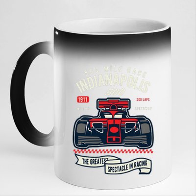 Indianapolis Mile Race 11oz Black Color Changing Mug