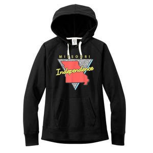 Independence Missouri Retro Triangle Mo City Women's Fleece Hoodie