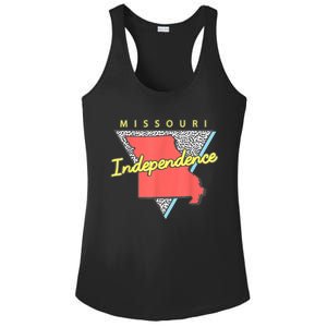 Independence Missouri Retro Triangle Mo City Ladies PosiCharge Competitor Racerback Tank