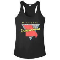 Independence Missouri Retro Triangle Mo City Ladies PosiCharge Competitor Racerback Tank