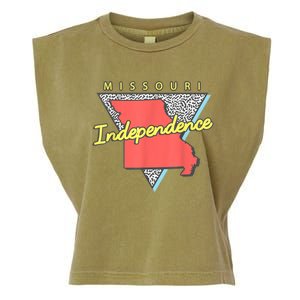 Independence Missouri Retro Triangle Mo City Garment-Dyed Women's Muscle Tee