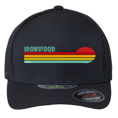 Ironwood Michigan Retro Flexfit Unipanel Trucker Cap