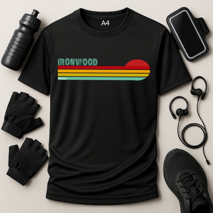 Ironwood Michigan Retro Cooling Performance Crew T-Shirt