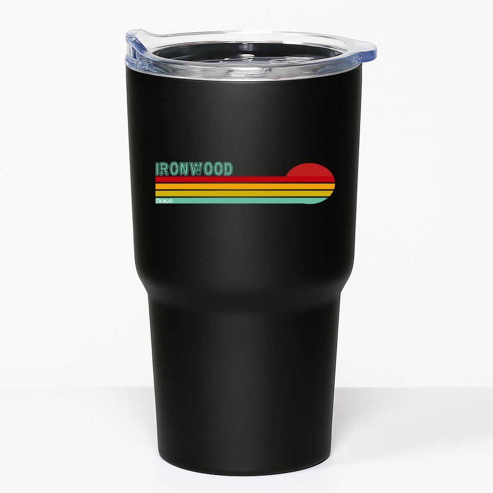 Ironwood Michigan Retro Tumbler