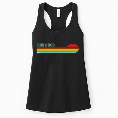Ironwood Michigan Retro Womens Tank Top