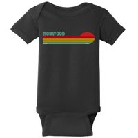 Ironwood Michigan Retro Baby Bodysuit
