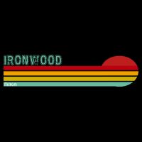 Ironwood Michigan Retro Baby Bodysuit