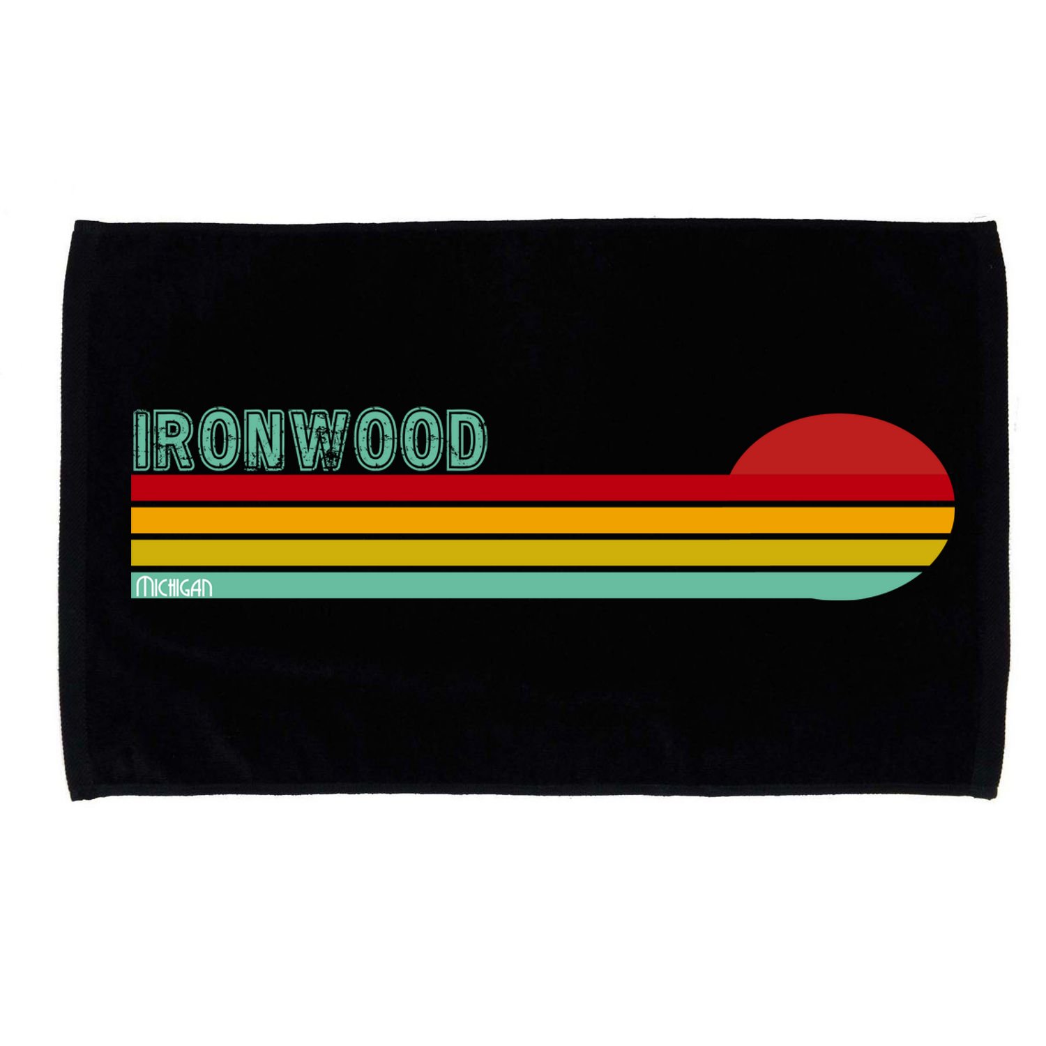 Ironwood Michigan Retro Microfiber Hand Towel