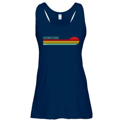 Ironwood Michigan Retro Ladies Essential Flowy Tank