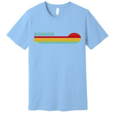 Ironwood Michigan Retro Premium T-Shirt