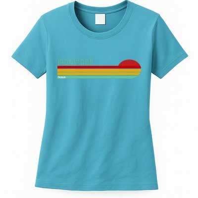 Ironwood Michigan Retro Womens T-Shirt