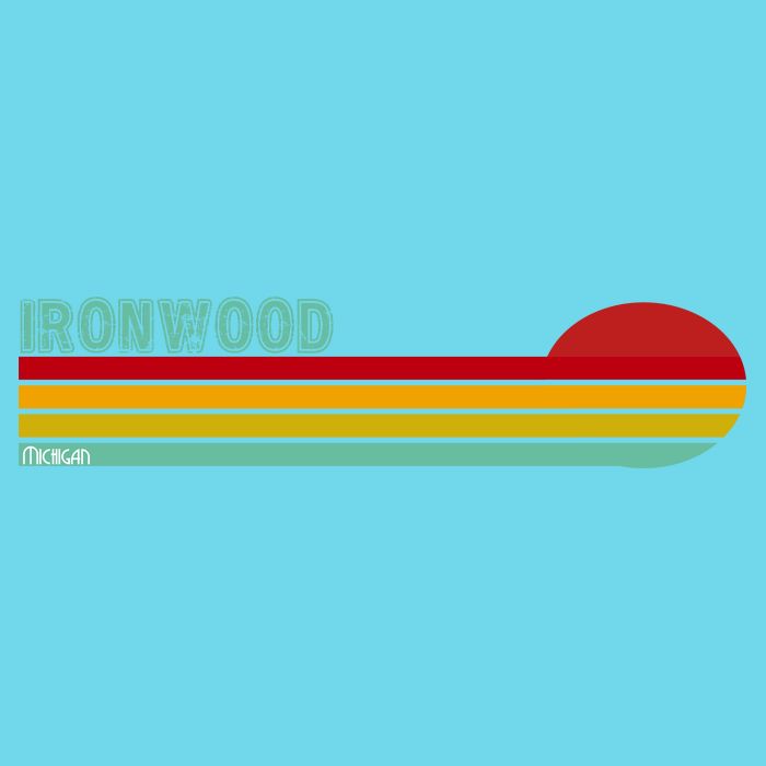Ironwood Michigan Retro Kids T-Shirt