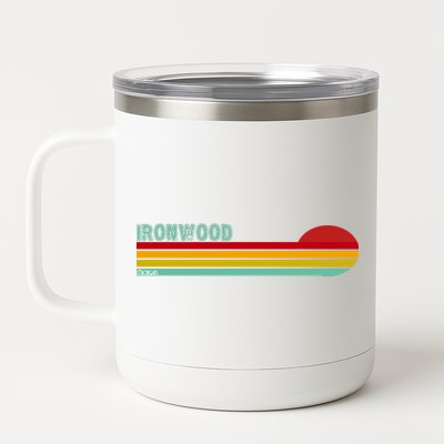 Ironwood Michigan Retro 12 oz Stainless Steel Tumbler Cup