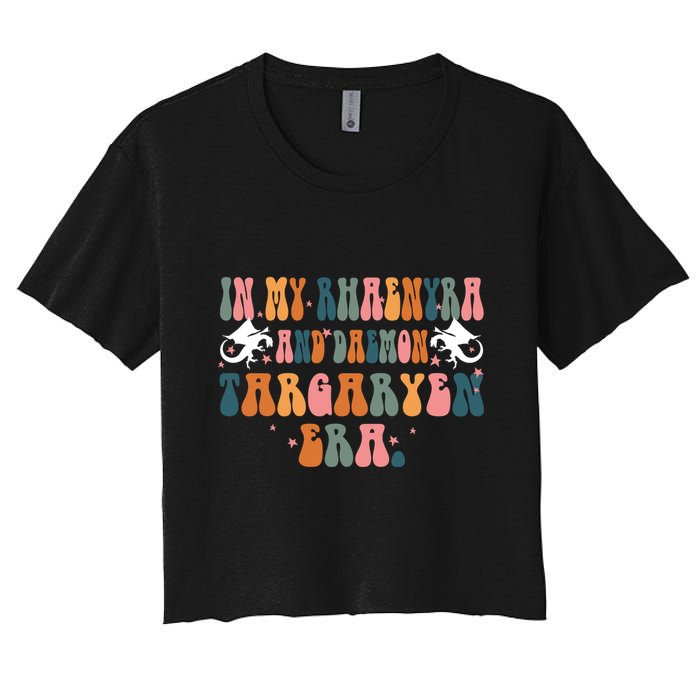 In My Rhaenyra And Daemon Targaryen Erateam Black Dragon Women's Crop Top Tee