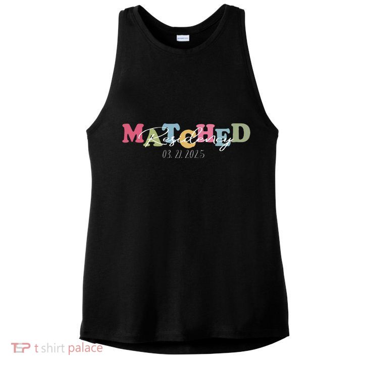 I Matched Residency Match Day 2025 Medical Student Ladies PosiCharge Tri-Blend Wicking Tank