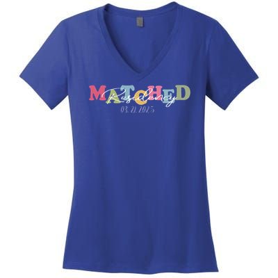 I Matched Residency Match Day 2025 Medical Student Women's V-Neck T-Shirt