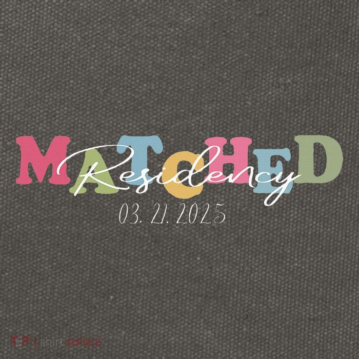 I Matched Residency Match Day 2025 Medical Student Cotton Canvas Backpack