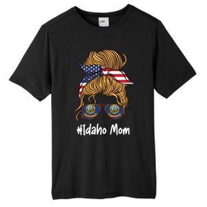 Idaho Mom Retro Patriotic American Flag Mothers Day Meaningful Gift Tall Fusion ChromaSoft Performance T-Shirt