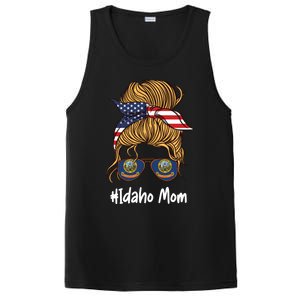 Idaho Mom Retro Patriotic American Flag Mothers Day Meaningful Gift PosiCharge Competitor Tank