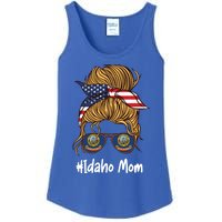 Idaho Mom Retro Patriotic American Flag Mothers Day Meaningful Gift Ladies Essential Tank